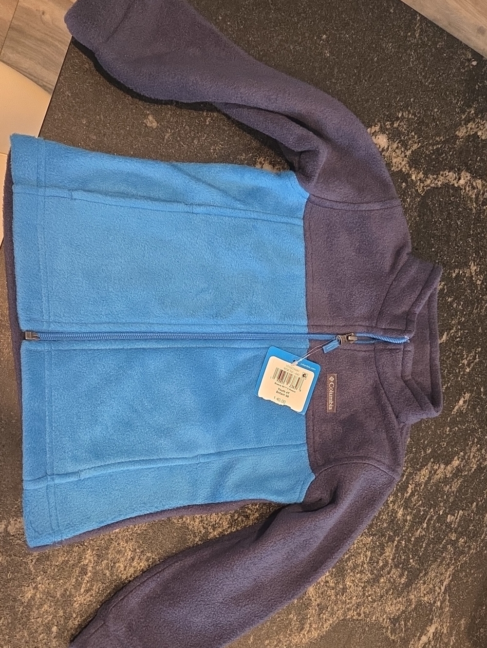 Columbia Kids Blue Two-Tone Zip Fleece Hoodie